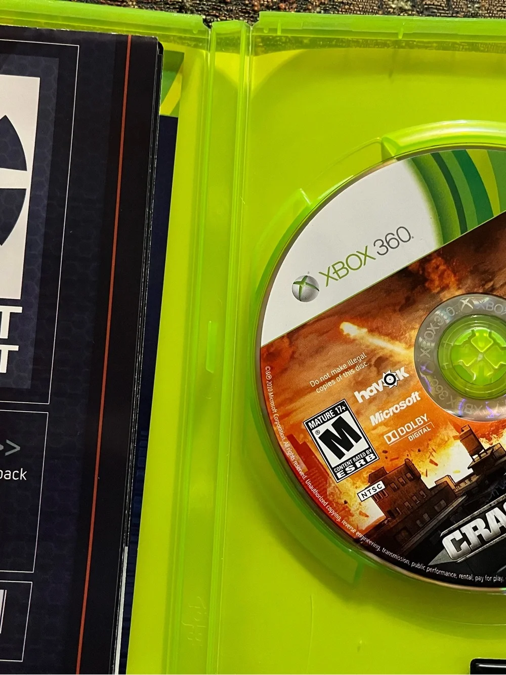 Microsoft Xbox 360 Crackdown 2 — Black & Orange Cover Art